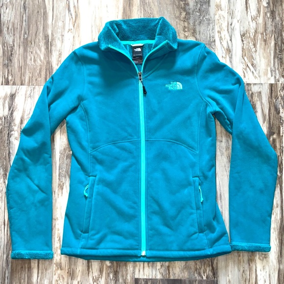 Host Pick-NorthFace lined fleece athletic jacket Women’s Small Dark Teal Green - Picture 1 of 10